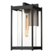 Hubbardton Forge - One Light Outdoor Wall Sconce - Cela - Coastal Black- Union Lighting Luminaires Decor