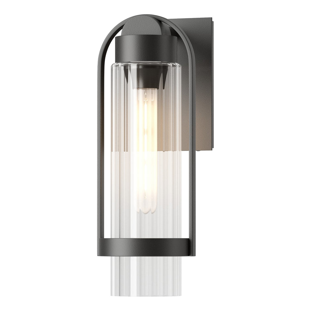 Hubbardton Forge - One Light Outdoor Wall Sconce - Alcove - Coastal Black- Union Lighting Luminaires Decor