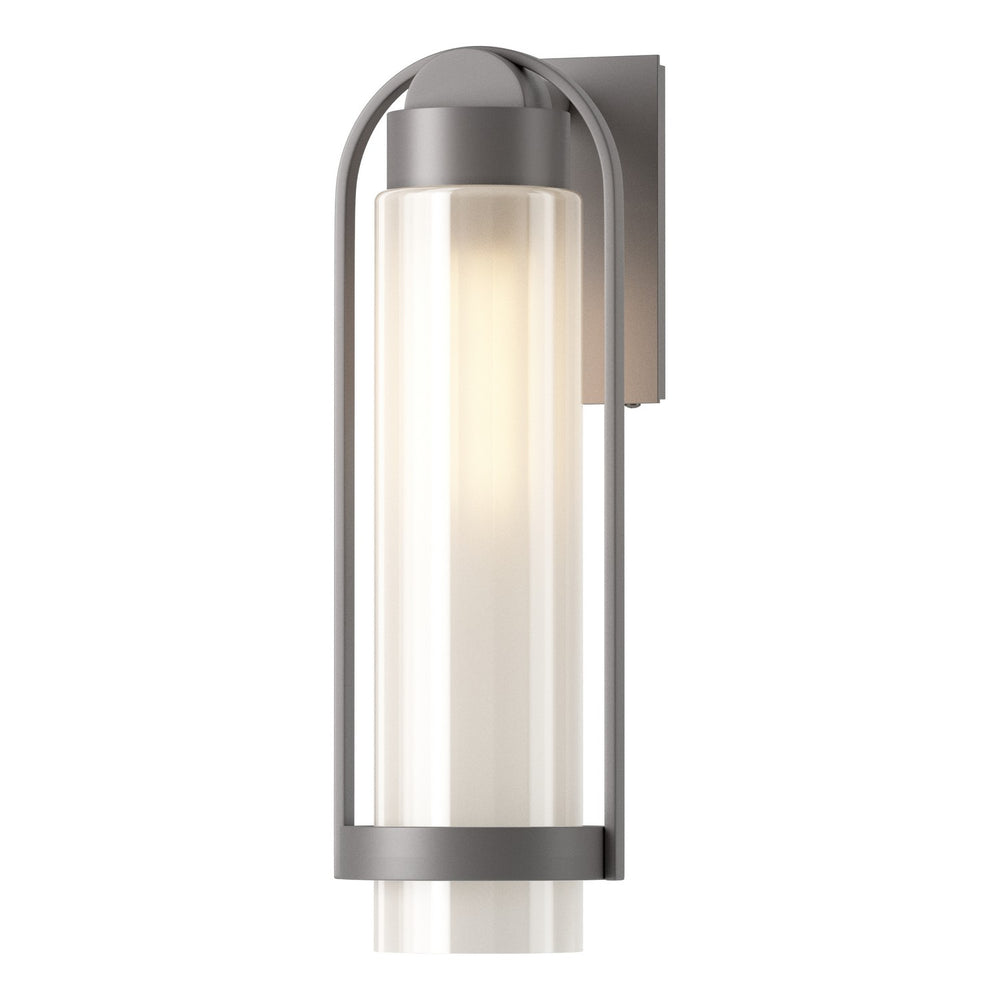 Hubbardton Forge - One Light Outdoor Wall Sconce - Alcove - Coastal Burnished Steel- Union Lighting Luminaires Decor