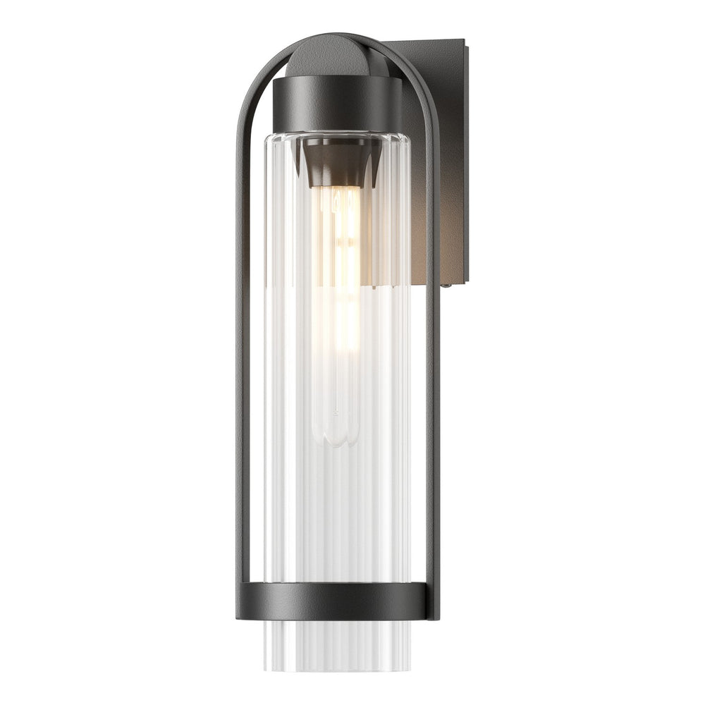Hubbardton Forge - One Light Outdoor Wall Sconce - Alcove - Coastal Black- Union Lighting Luminaires Decor