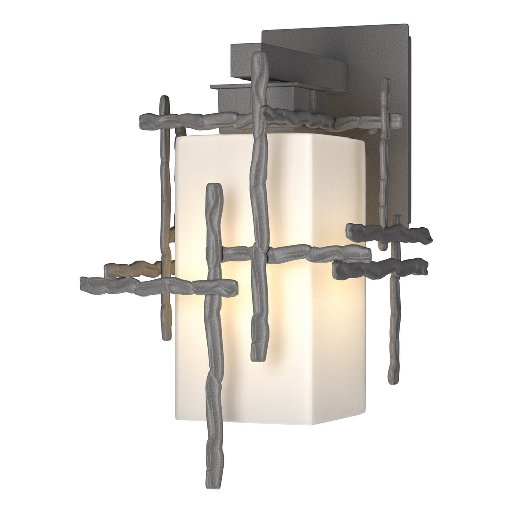 Hubbardton Forge - One Light Outdoor Wall Sconce - Tura - Coastal Burnished Steel- Union Lighting Luminaires Decor