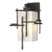 Hubbardton Forge - One Light Outdoor Wall Sconce - Tura - Coastal Dark Smoke- Union Lighting Luminaires Decor