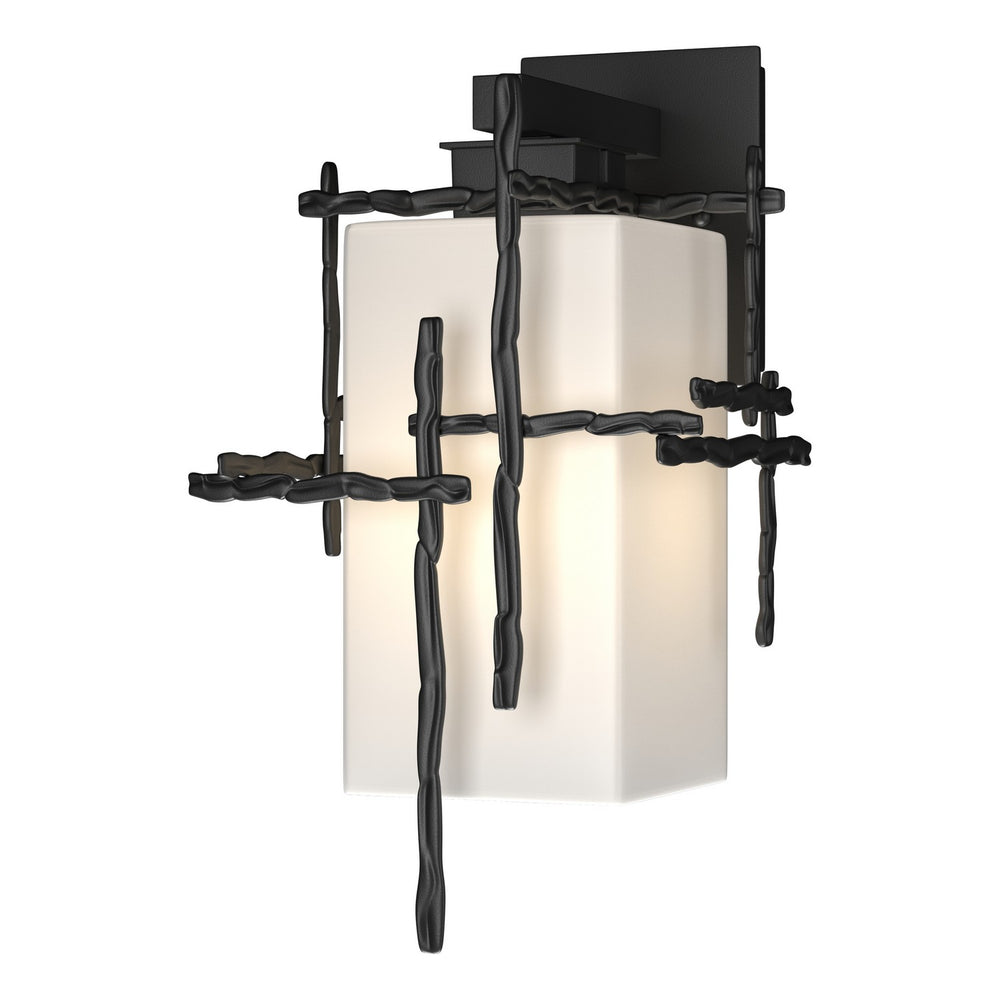Hubbardton Forge - One Light Outdoor Wall Sconce - Tura - Coastal Black- Union Lighting Luminaires Decor