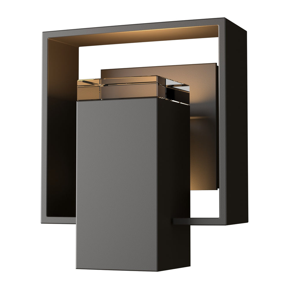 Hubbardton Forge - One Light Outdoor Wall Sconce - Shadow Box - Coastal Oil Rubbed Bronze- Union Lighting Luminaires Decor