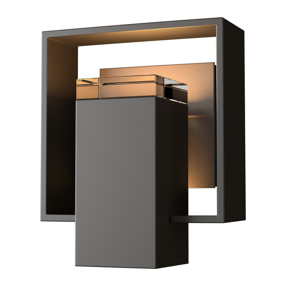 Hubbardton Forge - One Light Outdoor Wall Sconce - Shadow Box - Coastal Oil Rubbed Bronze- Union Lighting Luminaires Decor