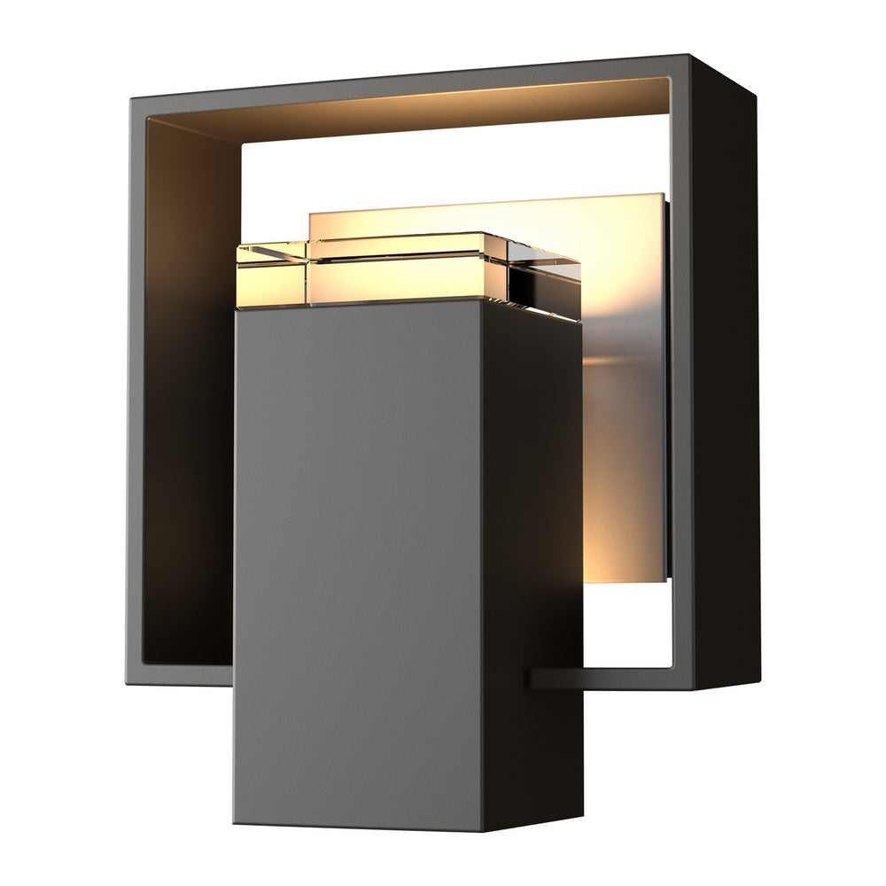 Hubbardton Forge - One Light Outdoor Wall Sconce - Shadow Box - Coastal Oil Rubbed Bronze- Union Lighting Luminaires Decor