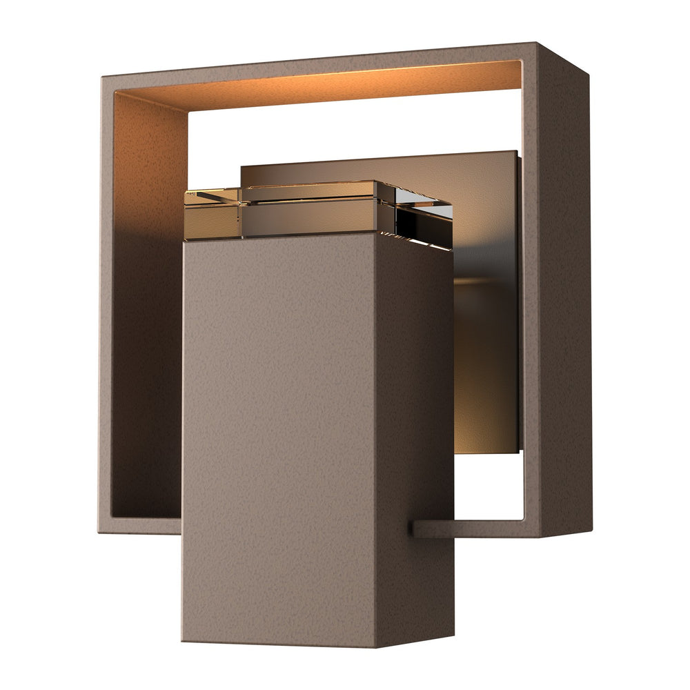 Hubbardton Forge - One Light Outdoor Wall Sconce - Shadow Box - Coastal Bronze- Union Lighting Luminaires Decor