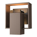Hubbardton Forge - One Light Outdoor Wall Sconce - Shadow Box - Coastal Bronze- Union Lighting Luminaires Decor