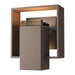 Hubbardton Forge - One Light Outdoor Wall Sconce - Shadow Box - Coastal Bronze- Union Lighting Luminaires Decor