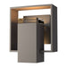 Hubbardton Forge - One Light Outdoor Wall Sconce - Shadow Box - Coastal Dark Smoke- Union Lighting Luminaires Decor