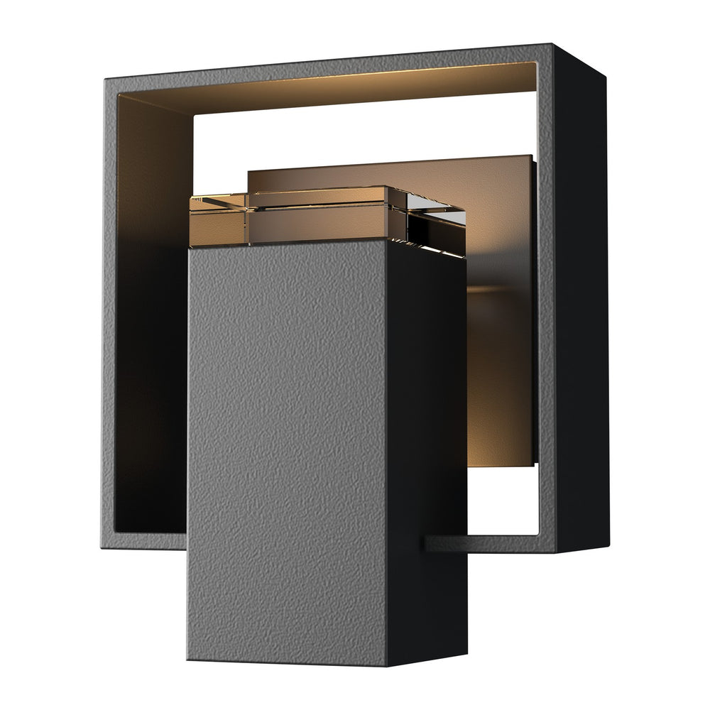 Hubbardton Forge - One Light Outdoor Wall Sconce - Shadow Box - Coastal Black- Union Lighting Luminaires Decor