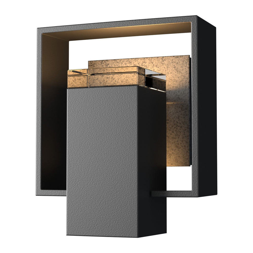 Hubbardton Forge - One Light Outdoor Wall Sconce - Shadow Box - Coastal Black- Union Lighting Luminaires Decor