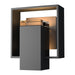 Hubbardton Forge - One Light Outdoor Wall Sconce - Shadow Box - Coastal Black- Union Lighting Luminaires Decor