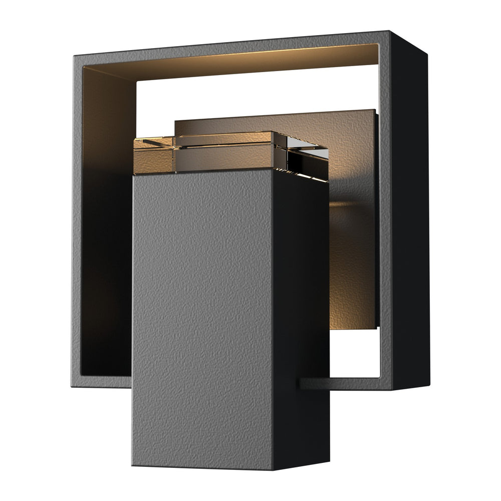 Hubbardton Forge - One Light Outdoor Wall Sconce - Shadow Box - Coastal Black- Union Lighting Luminaires Decor