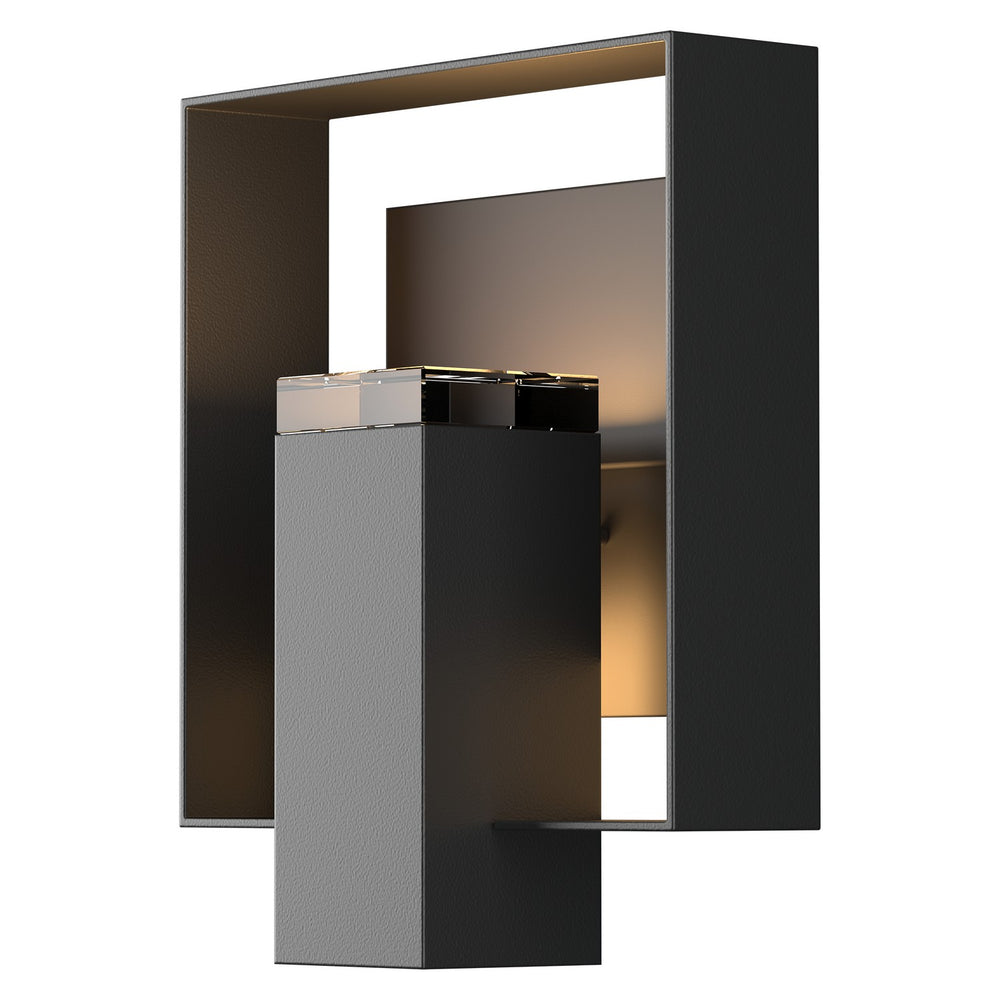 Hubbardton Forge - One Light Outdoor Wall Sconce - Shadow Box - Coastal Black- Union Lighting Luminaires Decor
