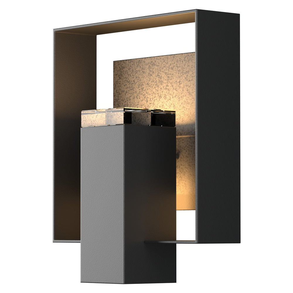 Hubbardton Forge - One Light Outdoor Wall Sconce - Shadow Box - Coastal Black- Union Lighting Luminaires Decor