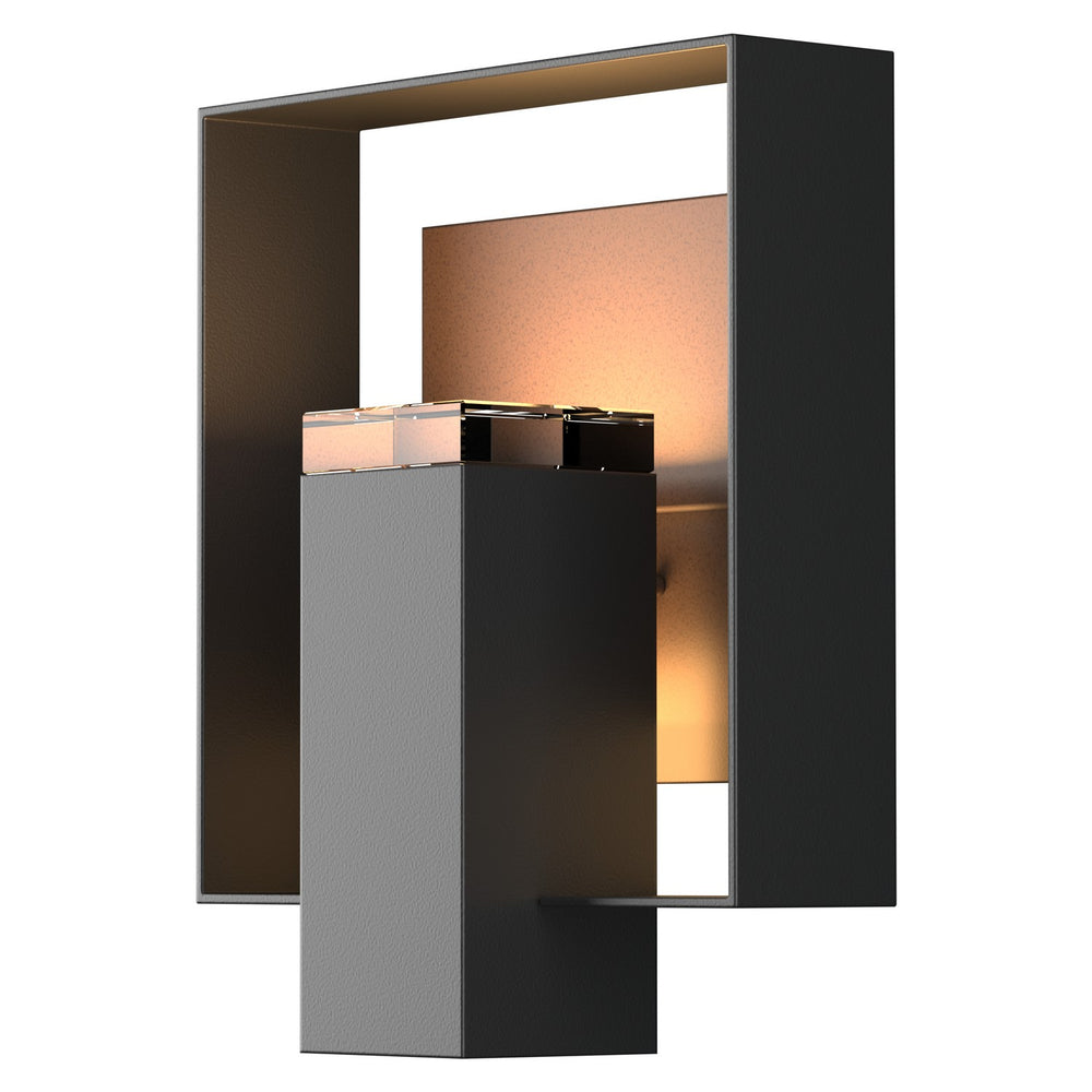 Hubbardton Forge - One Light Outdoor Wall Sconce - Shadow Box - Coastal Black- Union Lighting Luminaires Decor