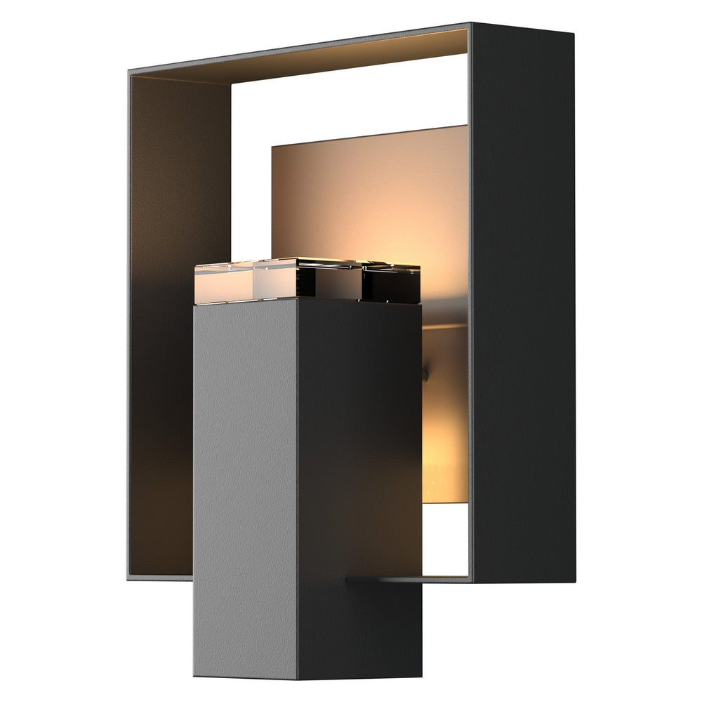 Hubbardton Forge - One Light Outdoor Wall Sconce - Shadow Box - Coastal Black- Union Lighting Luminaires Decor