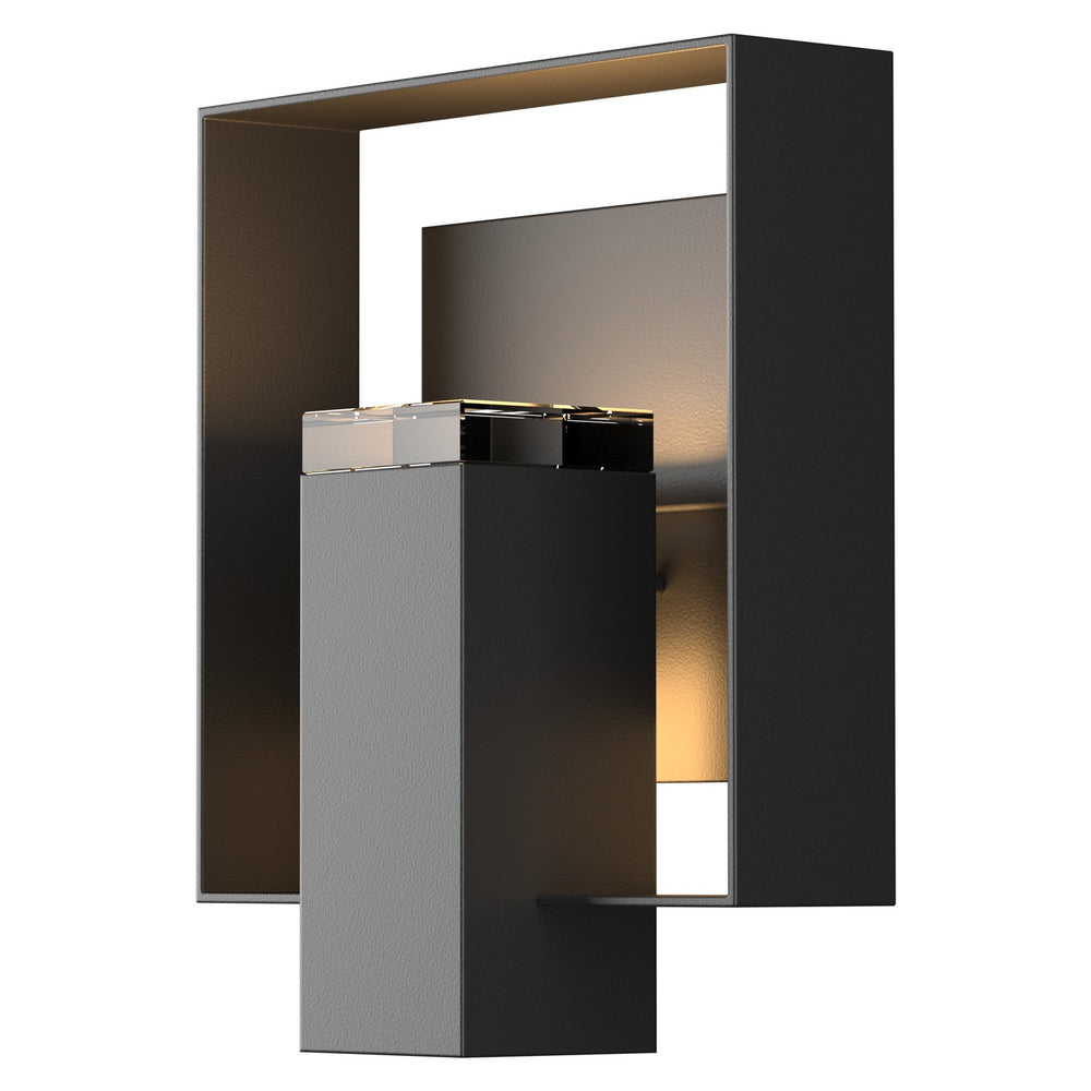 Hubbardton Forge - One Light Outdoor Wall Sconce - Shadow Box - Coastal Black- Union Lighting Luminaires Decor