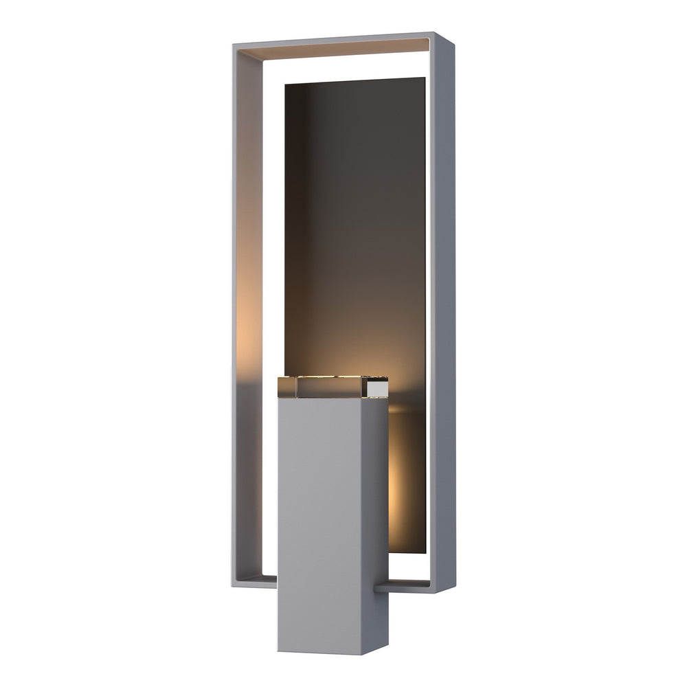 Hubbardton Forge - Two Light Outdoor Wall Sconce - Shadow Box - Coastal Burnished Steel- Union Lighting Luminaires Decor