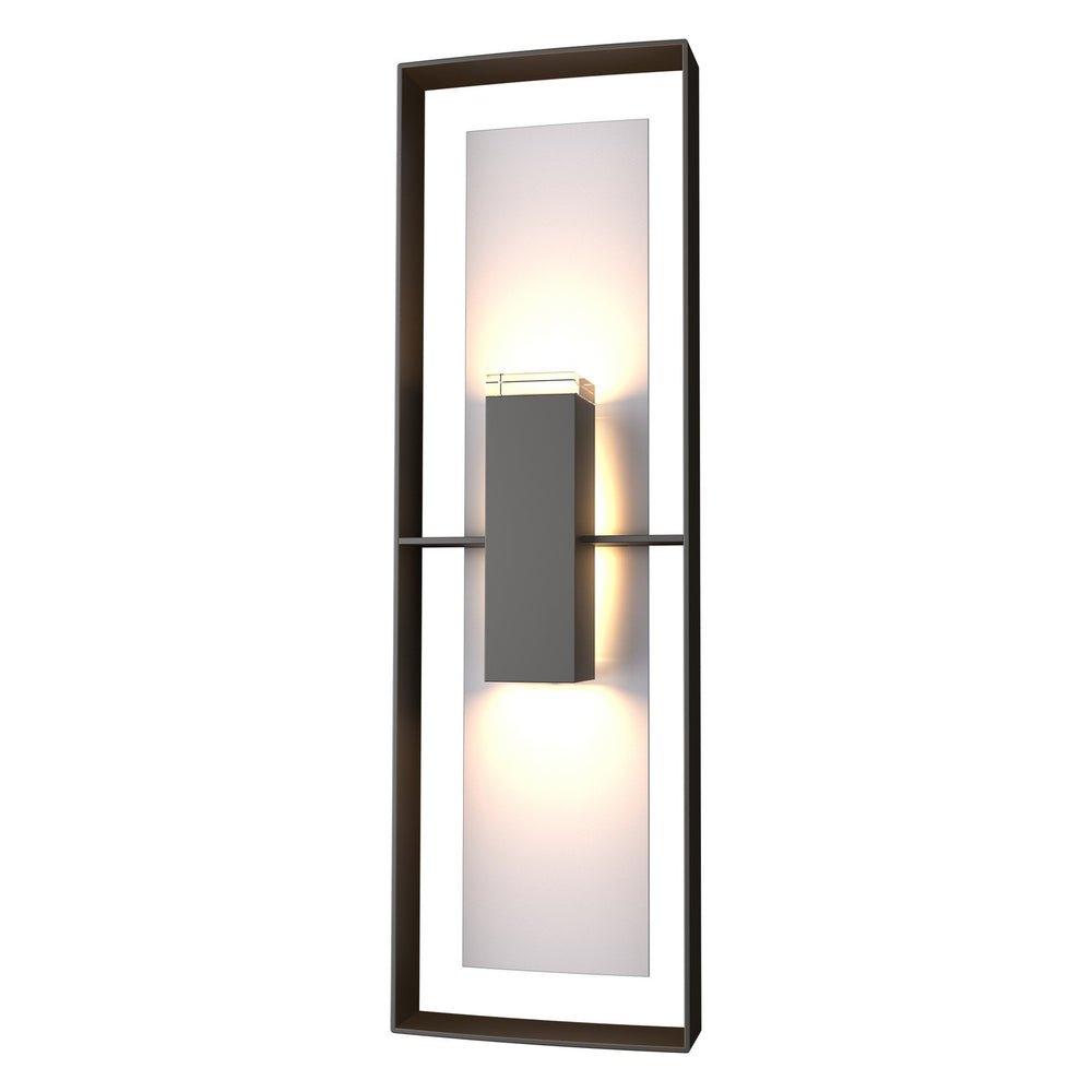 Hubbardton Forge - Two Light Outdoor Wall Sconce - Shadow Box - Coastal Oil Rubbed Bronze- Union Lighting Luminaires Decor