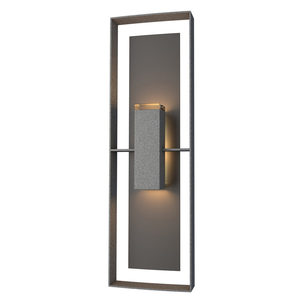 Hubbardton Forge - Two Light Outdoor Wall Sconce - Shadow Box - Coastal Natural Iron- Union Lighting Luminaires Decor