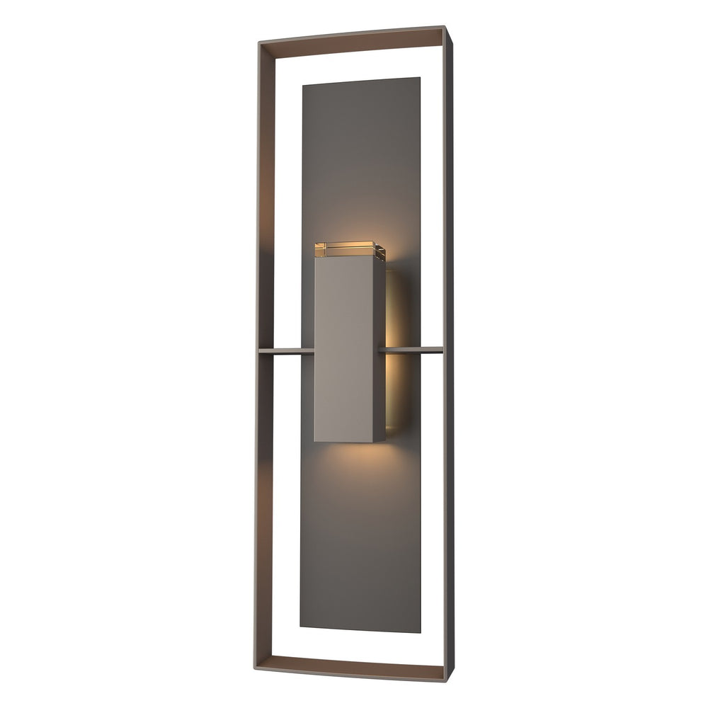 Hubbardton Forge - Two Light Outdoor Wall Sconce - Shadow Box - Coastal Dark Smoke- Union Lighting Luminaires Decor