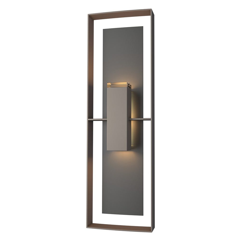 Hubbardton Forge - Two Light Outdoor Wall Sconce - Shadow Box - Coastal Dark Smoke- Union Lighting Luminaires Decor