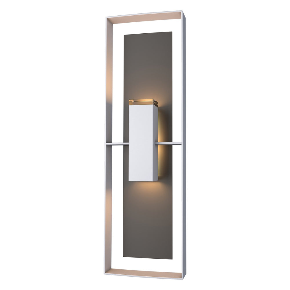 Hubbardton Forge - Two Light Outdoor Wall Sconce - Shadow Box - Coastal Burnished Steel- Union Lighting Luminaires Decor