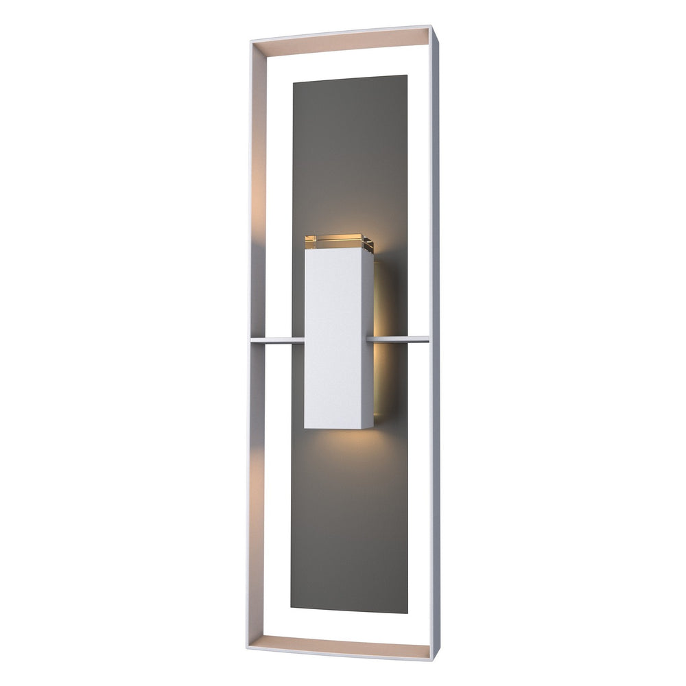 Hubbardton Forge - Two Light Outdoor Wall Sconce - Shadow Box - Coastal Burnished Steel- Union Lighting Luminaires Decor