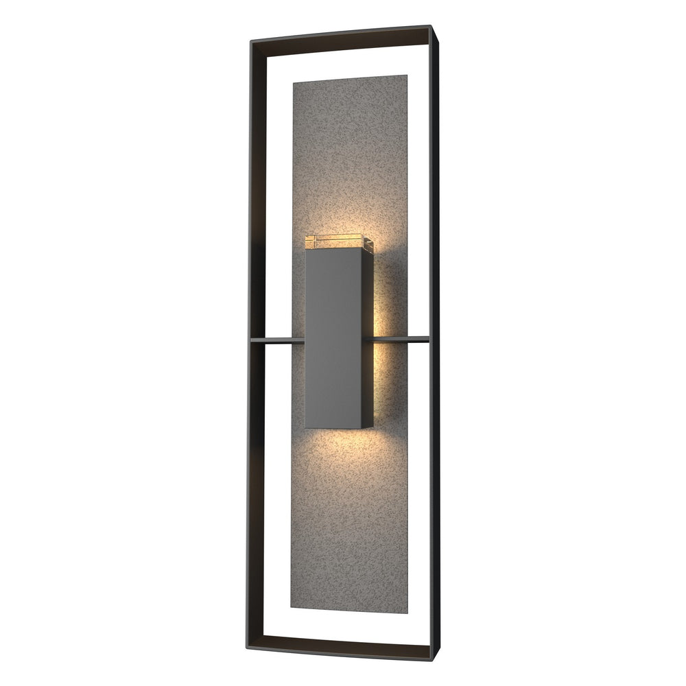 Hubbardton Forge - Two Light Outdoor Wall Sconce - Shadow Box - Coastal Black- Union Lighting Luminaires Decor