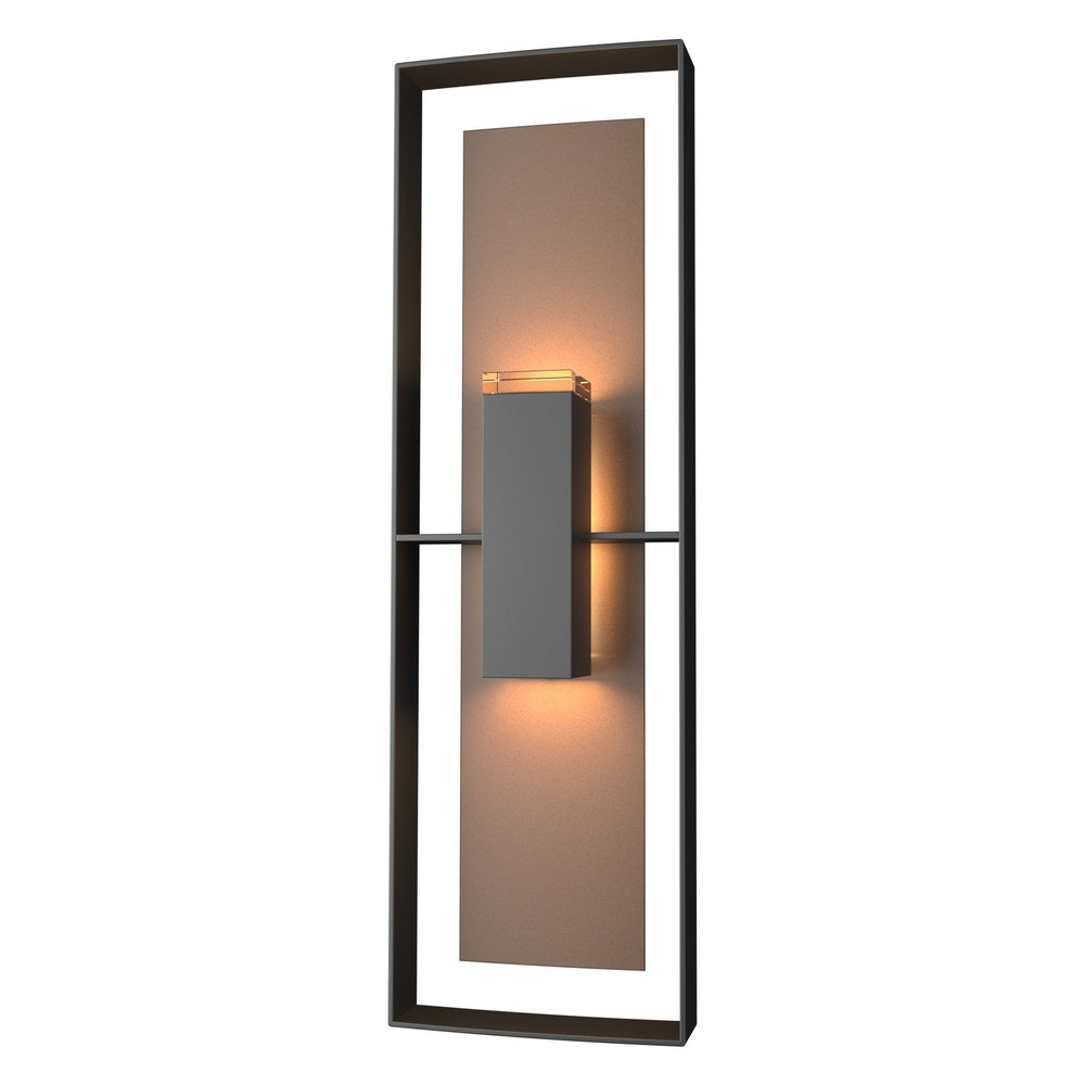 Hubbardton Forge - Two Light Outdoor Wall Sconce - Shadow Box - Coastal Black- Union Lighting Luminaires Decor