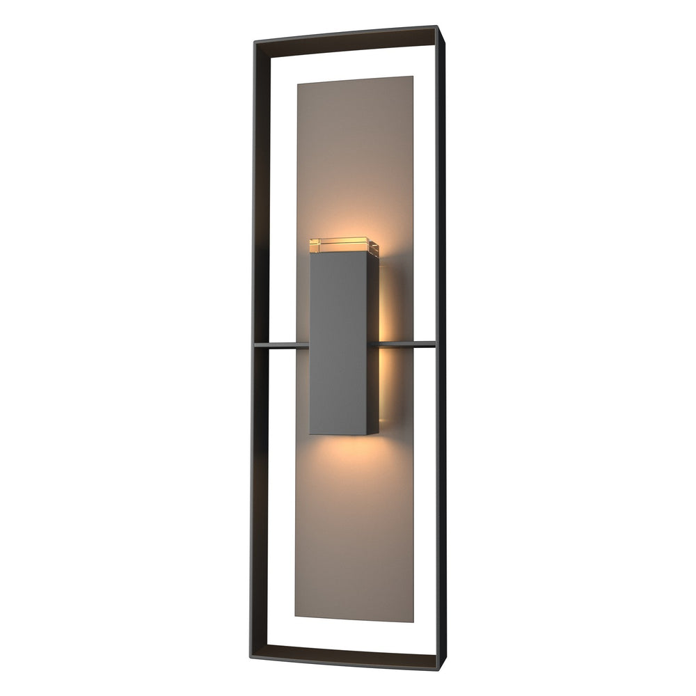 Hubbardton Forge - Two Light Outdoor Wall Sconce - Shadow Box - Coastal Black- Union Lighting Luminaires Decor