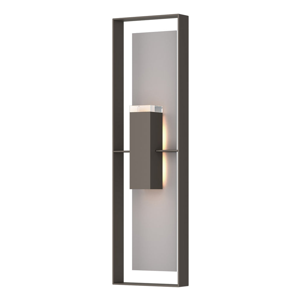 Hubbardton Forge - Two Light Outdoor Wall Sconce - Shadow Box - Coastal Dark Smoke- Union Lighting Luminaires Decor