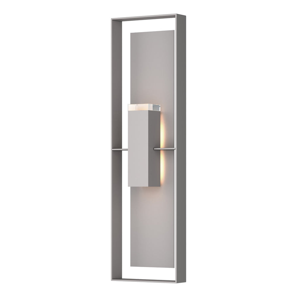 Hubbardton Forge - Two Light Outdoor Wall Sconce - Shadow Box - Coastal Burnished Steel- Union Lighting Luminaires Decor