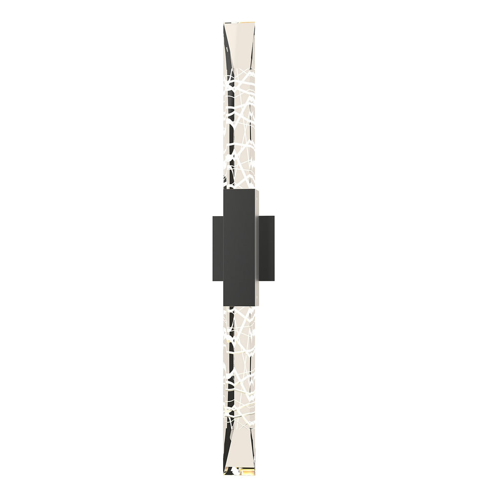 Hubbardton Forge - Two Light Outdoor Wall Sconce - Refraction - Coastal Black- Union Lighting Luminaires Decor