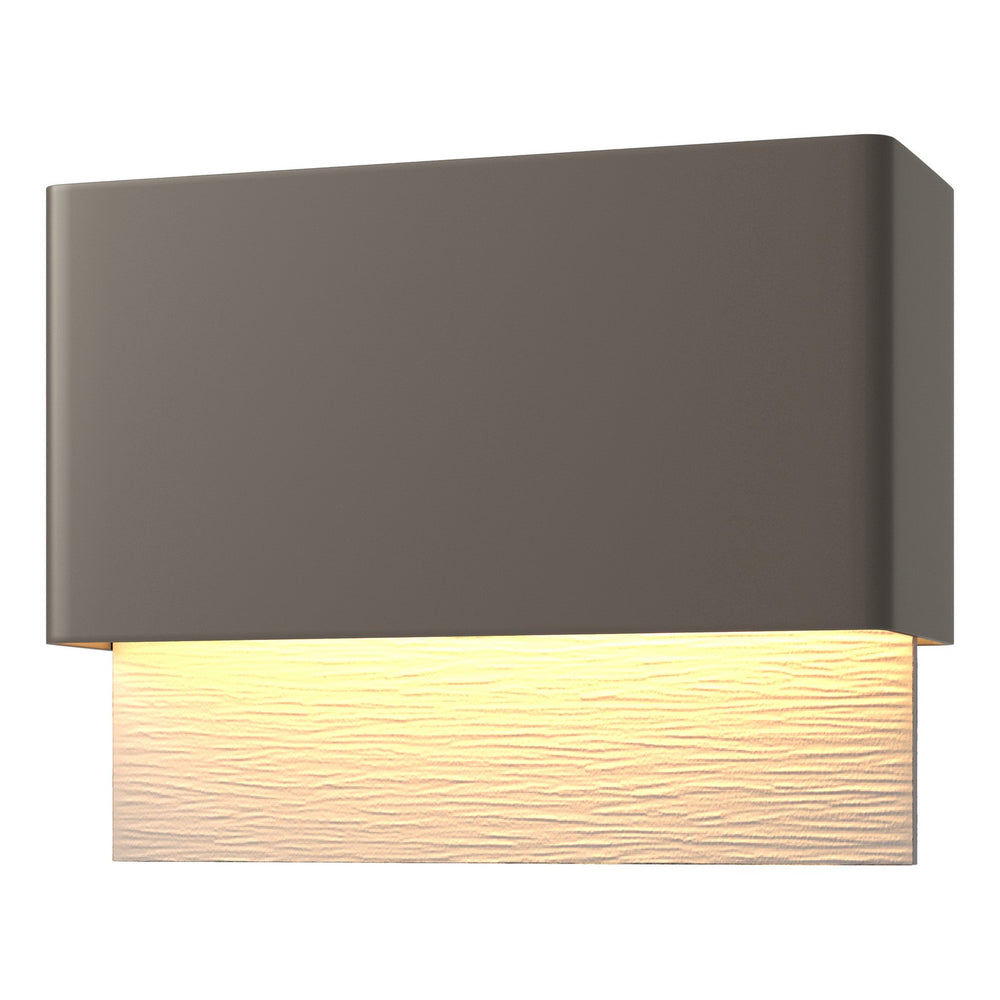 Hubbardton Forge - LED Outdoor Wall Sconce - Stratum - Coastal Dark Smoke- Union Lighting Luminaires Decor