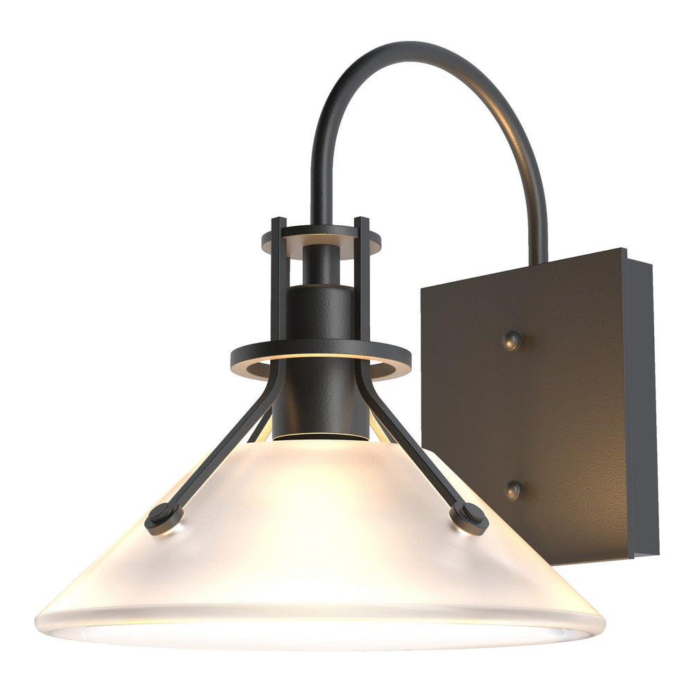 Hubbardton Forge - One Light Outdoor Wall Sconce - Henry - Coastal Black- Union Lighting Luminaires Decor
