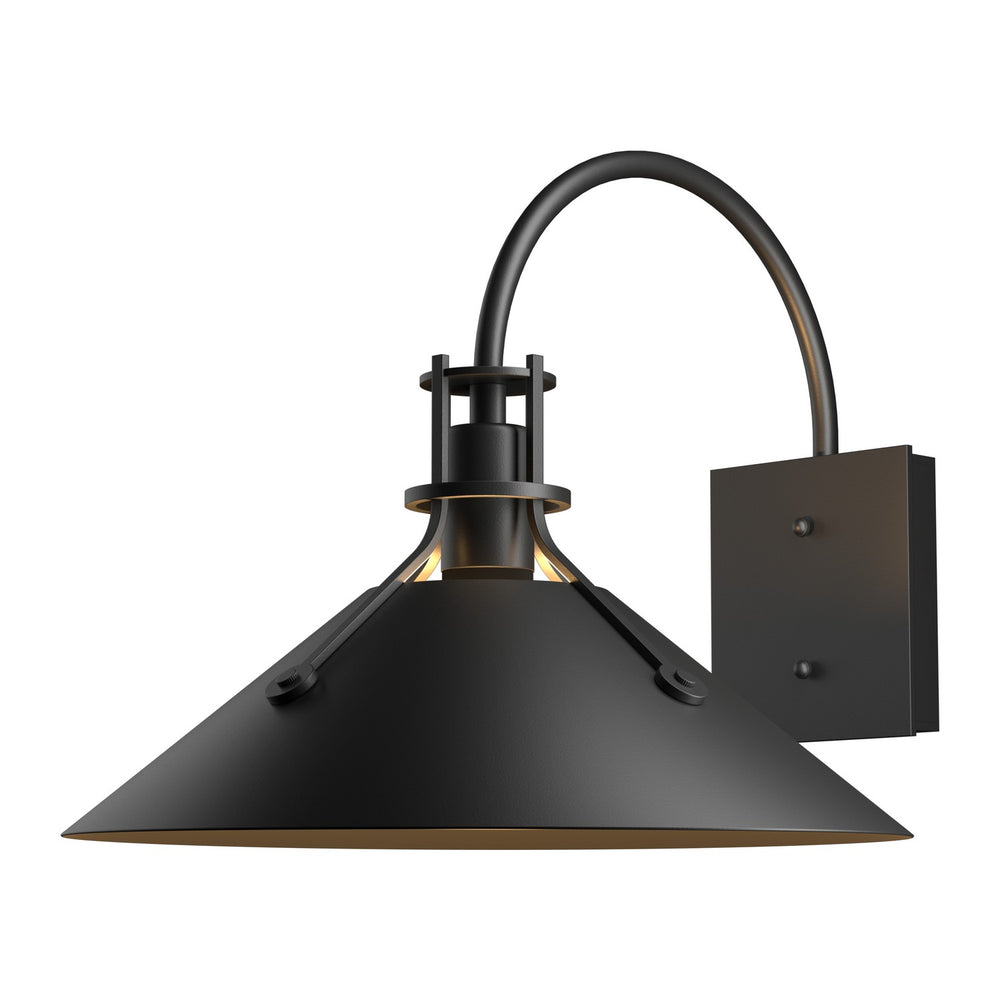 Hubbardton Forge - One Light Outdoor Wall Sconce - Henry - Coastal Black- Union Lighting Luminaires Decor