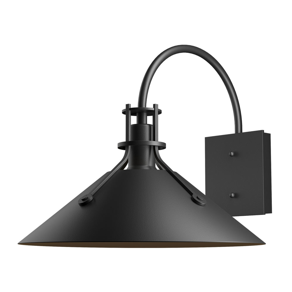 Hubbardton Forge - One Light Outdoor Wall Sconce - Henry - Coastal Black- Union Lighting Luminaires Decor