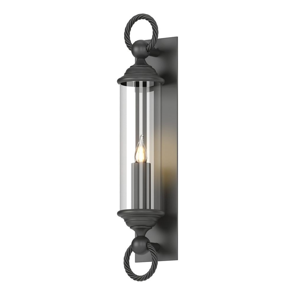 Hubbardton Forge - One Light Outdoor Wall Sconce - Cavo - Coastal Black- Union Lighting Luminaires Decor