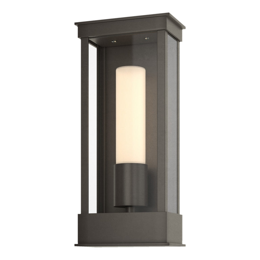 Hubbardton Forge - One Light Outdoor Wall Sconce - Portico - Coastal Dark Smoke- Union Lighting Luminaires Decor