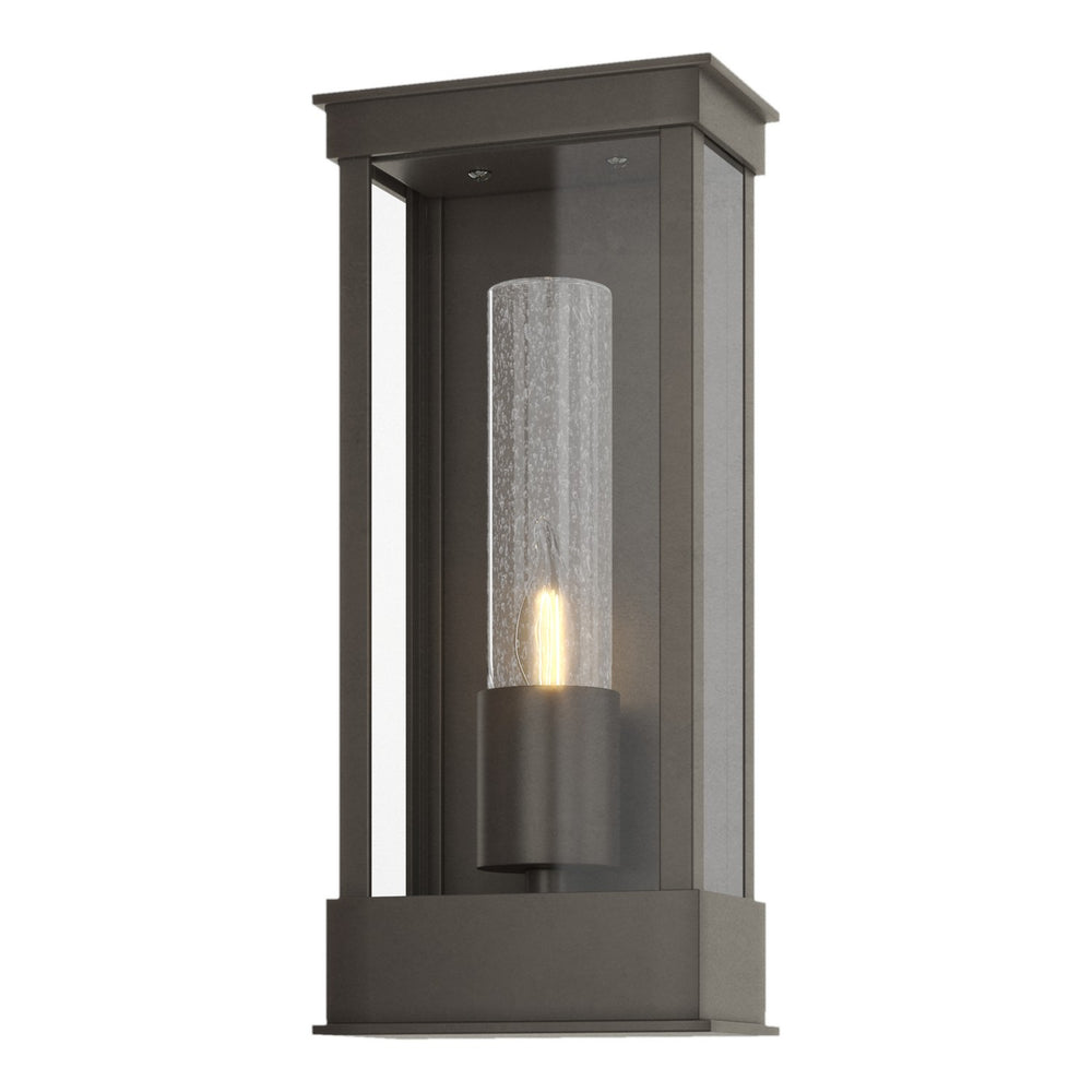 Hubbardton Forge - One Light Outdoor Wall Sconce - Portico - Coastal Dark Smoke- Union Lighting Luminaires Decor