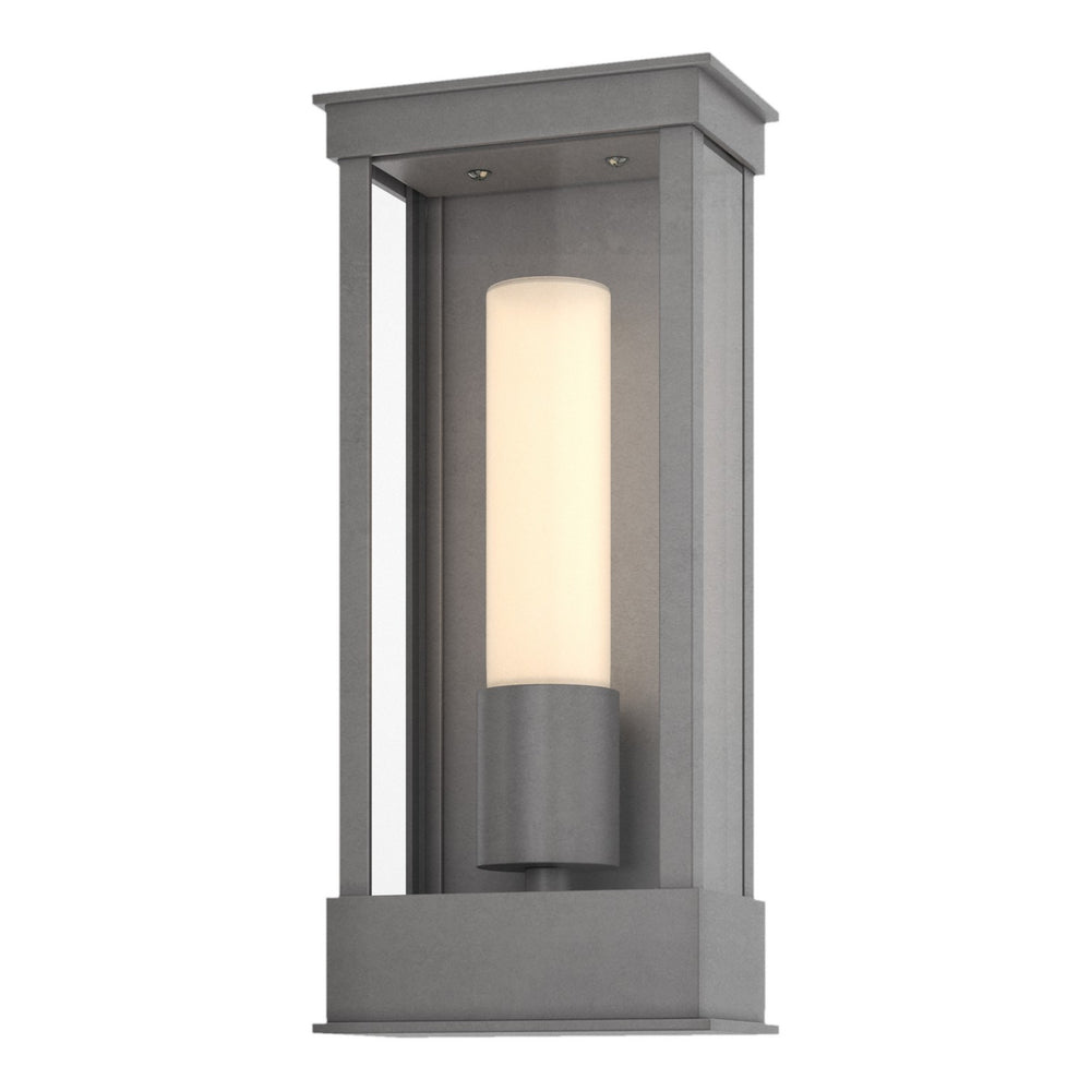 Hubbardton Forge - One Light Outdoor Wall Sconce - Portico - Coastal Burnished Steel- Union Lighting Luminaires Decor