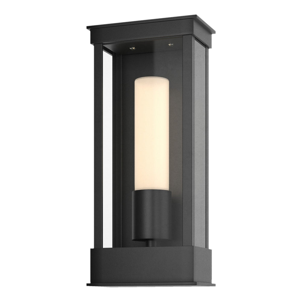 Hubbardton Forge - One Light Outdoor Wall Sconce - Portico - Coastal Black- Union Lighting Luminaires Decor