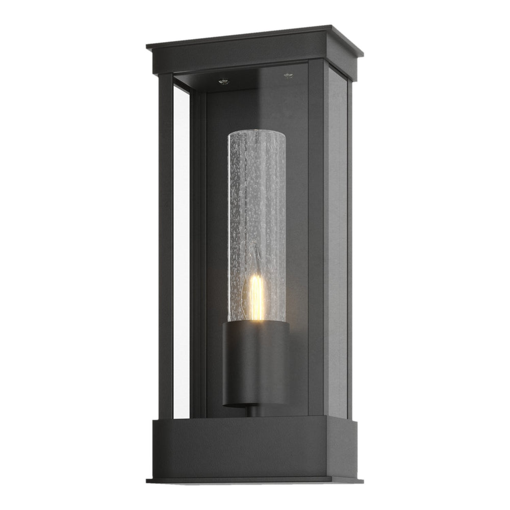 Hubbardton Forge - One Light Outdoor Wall Sconce - Portico - Coastal Black- Union Lighting Luminaires Decor