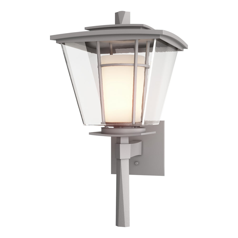 Hubbardton Forge - One Light Outdoor Wall Sconce - Beacon Hall - Coastal Burnished Steel- Union Lighting Luminaires Decor