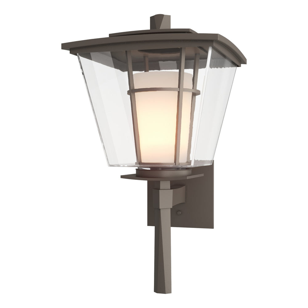 Hubbardton Forge - One Light Outdoor Wall Sconce - Beacon Hall - Coastal Dark Smoke- Union Lighting Luminaires Decor