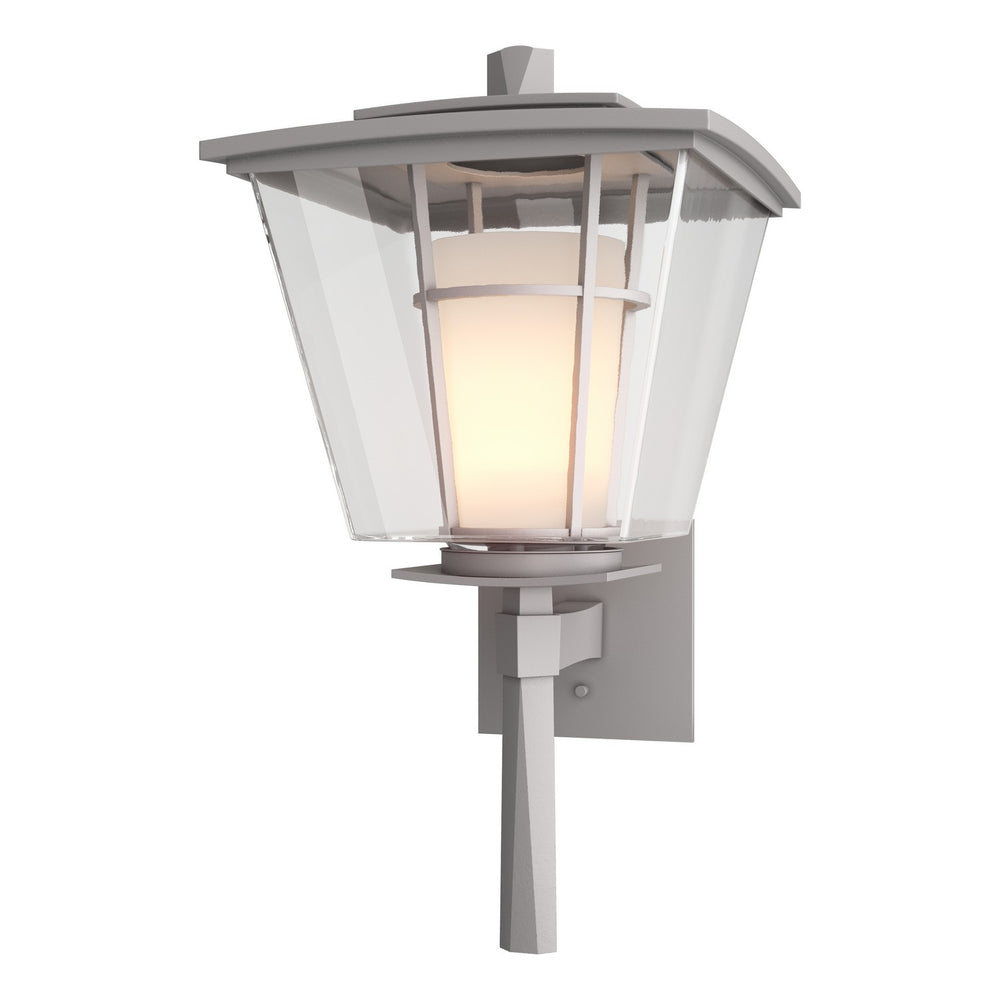 Hubbardton Forge - One Light Outdoor Wall Sconce - Beacon Hall - Coastal Burnished Steel- Union Lighting Luminaires Decor