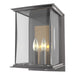Hubbardton Forge - Two Light Outdoor Wall Sconce - Kingston - Coastal Burnished Steel- Union Lighting Luminaires Decor